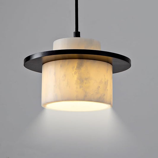 Japanese Wabi Sabi Pendant Light Nordic Natural Stone Chandeliers White Simple Light Fixture for Reading Nook Bedside Kitchen Island Hallway