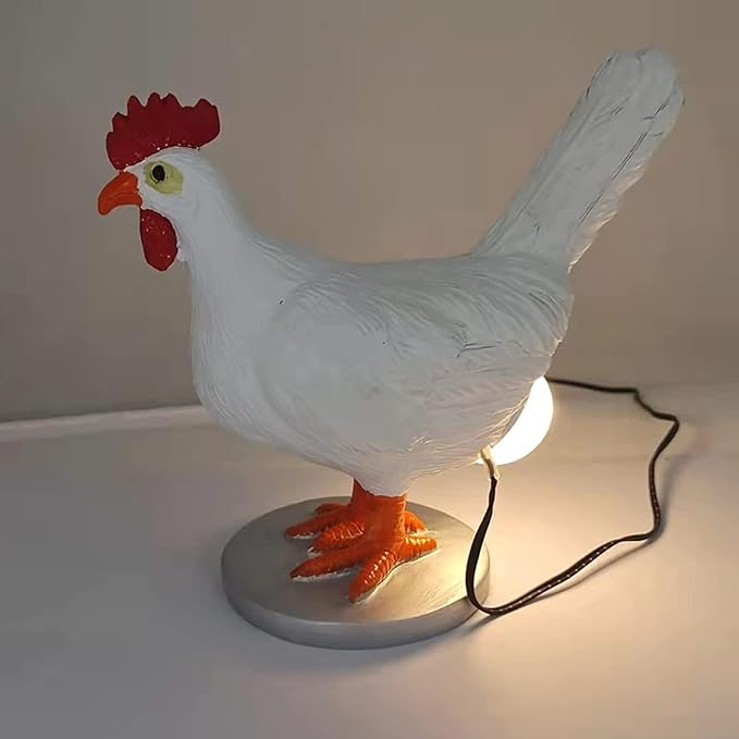 Upgraded 3D Resin Chicken Egg Night Light with USB, Lifelike LED Egg Lamp with Color Gift Box, Easter Birthday Gift for Friends