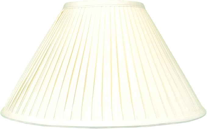 Royal Designs Coolie Empire Side Pleat Lamp Shade with Washer Fitter, Eggshell, 5"" x 13"" x 8"" (BS-727W-13EG)