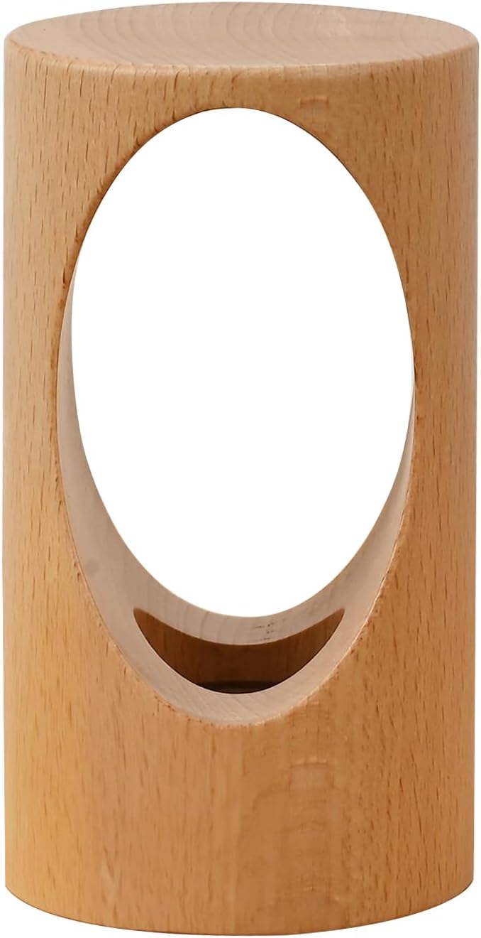 YIEONSHION LED Wooden Desk Lamp, Dimmable Bedside Night Light for Bedroom, Creative Home Décor Table Lamp, Warm Ambient Lighting, Unique Housewarming Gift