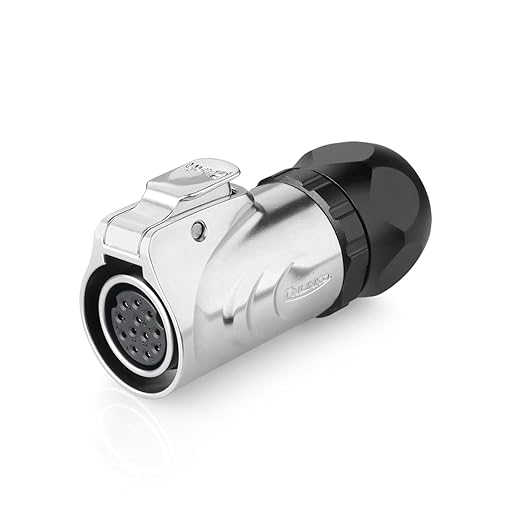 CNLINKO LP20 Reverse Mount 12-Pin Waterproof Circular Electrical Connector, IP68 Female Plug Male Socket for Automotive Machinery and Outdoor Use Quick Connect Aviation Connector (Metal Plug)