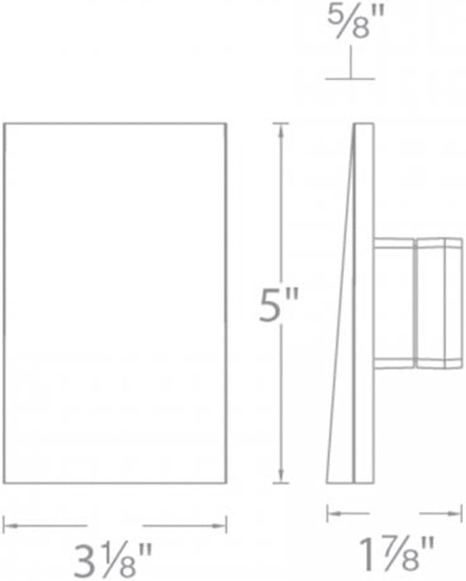 WAC Landscape Lighting, LED 12V Vertical Scoop Indoor or Outdoor Step and Wall Light 2700K Warm Built-in LED in White