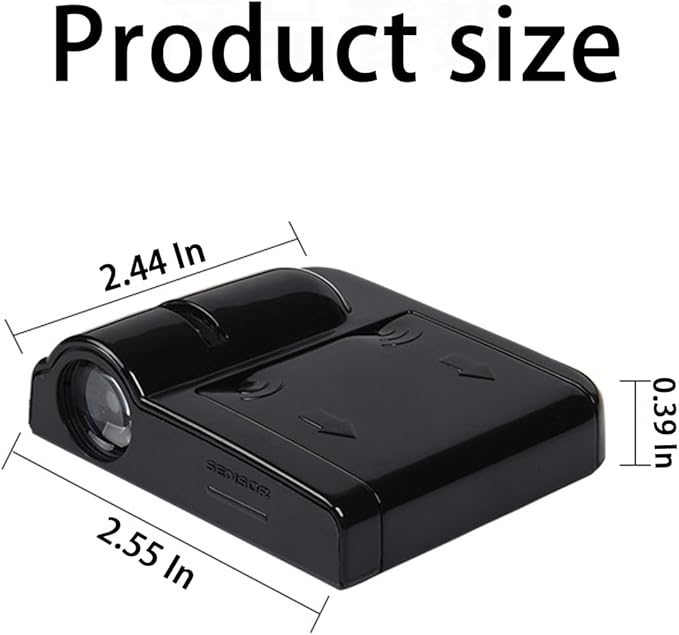 2Pcs Universal Car Door Lights Logo Projector, Auto Door Projection Wireless LED Welcome Courtesy Light, Welcome Ghost Shadow Lamp Vehicle Accessories Fit for Most Cars (Style A)