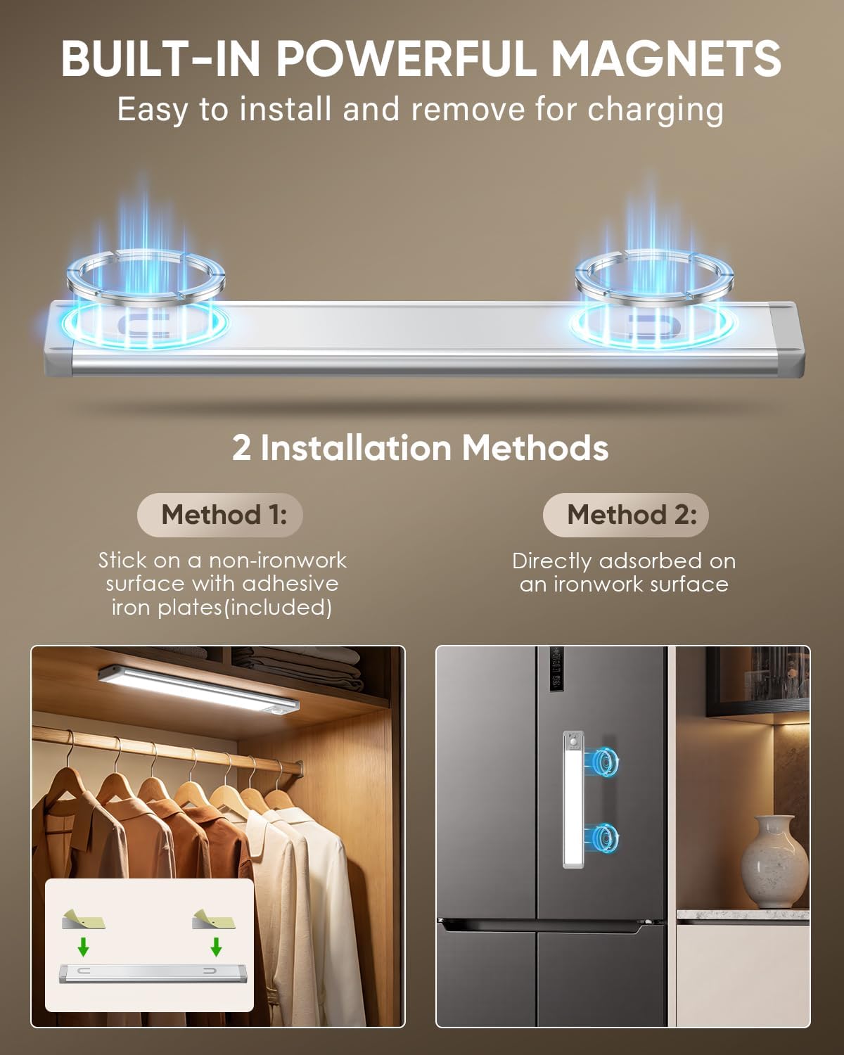MCGOR Under Cabinet Light – Motion Sensor LED, 3-Pack