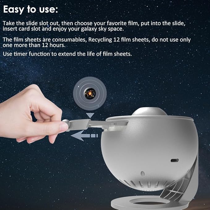 Planetarium Projector for Bedroom, Star Galaxy Light Projector with Nebula Milky Way, LED Night Light for Ceiling with Timer, Mood Lighting for Adults Kids Teens, Home Theater (Silver)