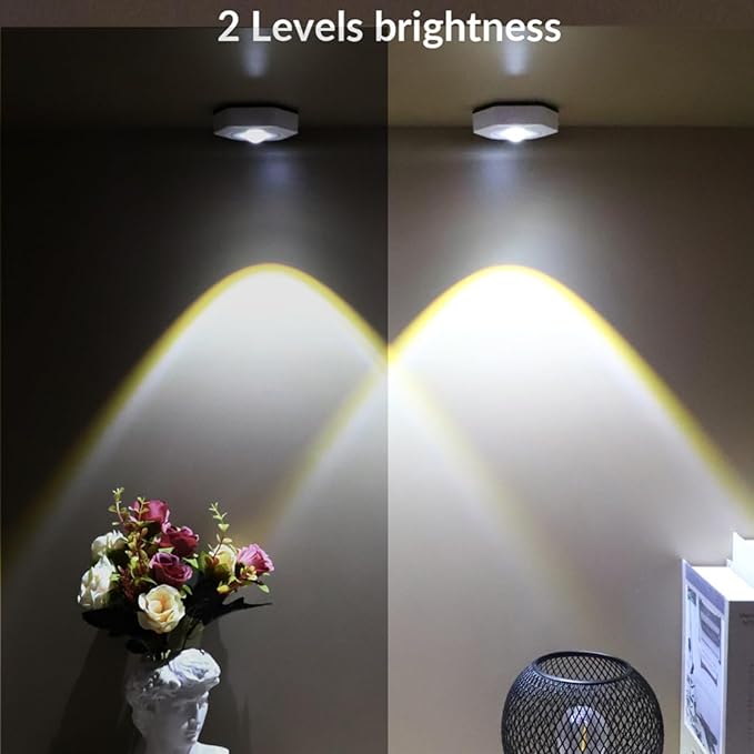 2-Pack Sunset Lamp Projection Hexagonal Colorful Sunset Red Wall Lamp LED Touch Control Two Brightness Adjustable Cabinet Decorative Light