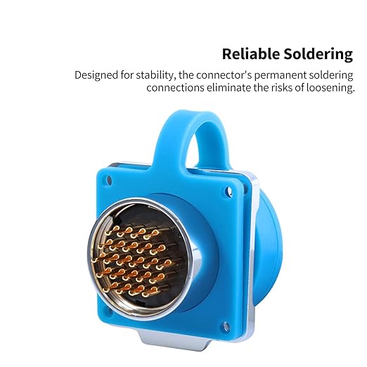 CNLINKO DH-24 24 PIN Industrial Waterproof Connectors, IP68 Circular Connector, Hard Metal Anti-Interference Shell, Quick Plug Aviation Connector, M24 Panel Mount Flange Socket (24-Pin)