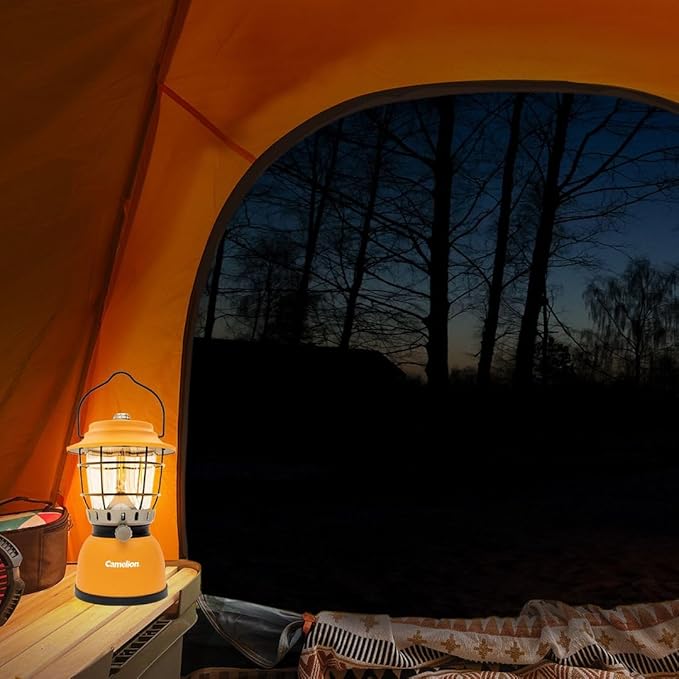 Rechargeable Retro LED Lantern, 800LM, Stepless Dimming, Omni-Directional Light Distribution, 4400mAh Power Bank, 2 Color Temperatures, IPX5 Water Resistant, Power Outages, Emergencies, USB Cable