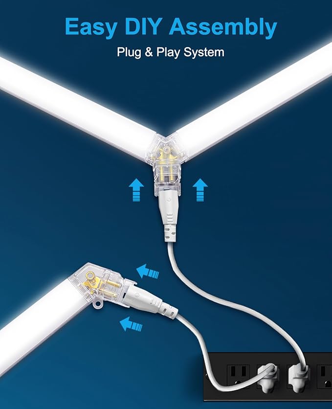 Hexagon led Lights: DIY Ceiling LED Gym Light Hexagon Garage Lights 16660LM Bigger Size for Basement Warehouse Workshop Barbershop Car Care Wash Room Auto Beauty Shop Exhibition Hall 3 Grids 6500K