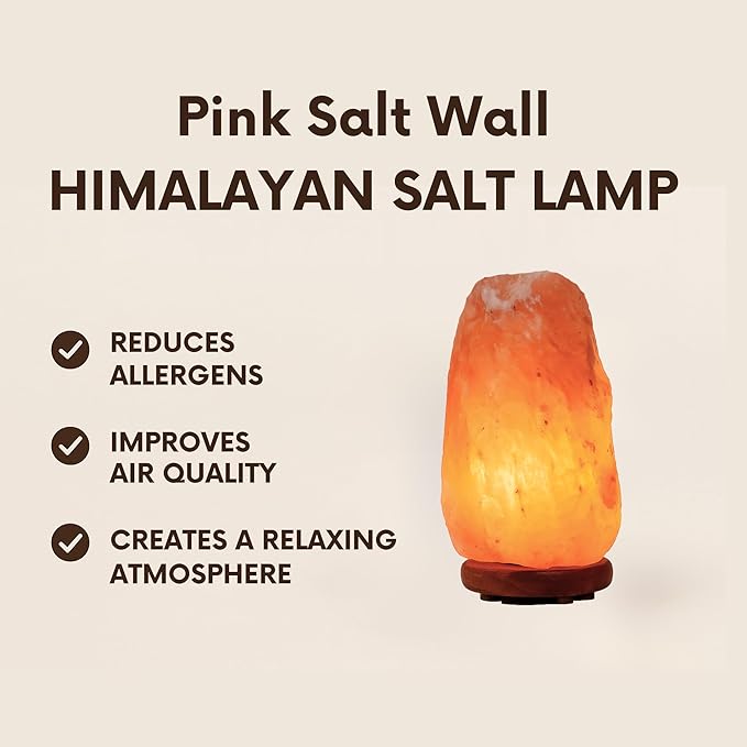 Salt Rock Lamp Set of 2 – Small Himalayan Salt Lamp Night Light for Home & Bedroom Décor