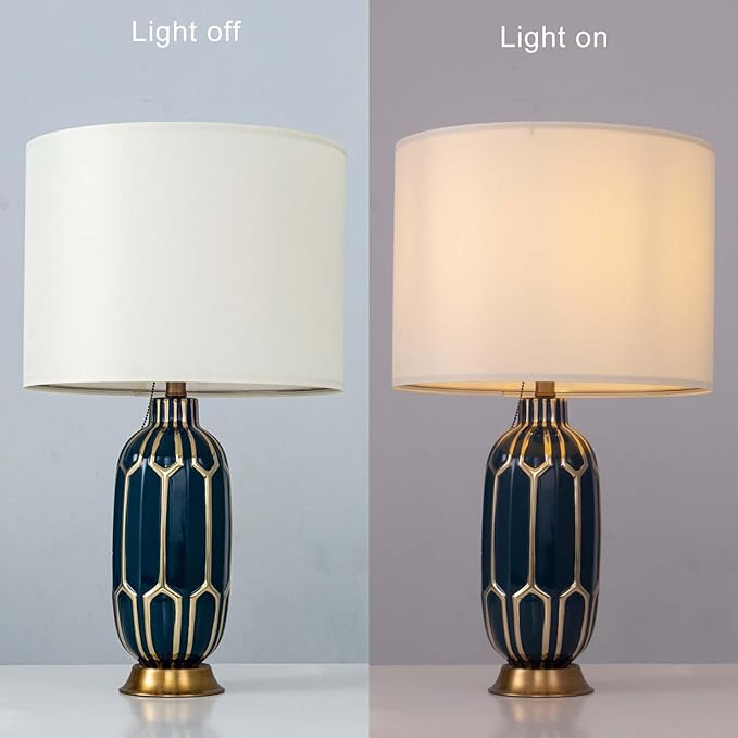 Wellmet Cream White Set of 2 Drum Lampshades, Easy Assembly Required 18" Top x 18" Bottom x 12" High Replacement Lamp Shades, Fabric Lampshades for Table Lamps Floor Lamps, Metal Spider Fitter