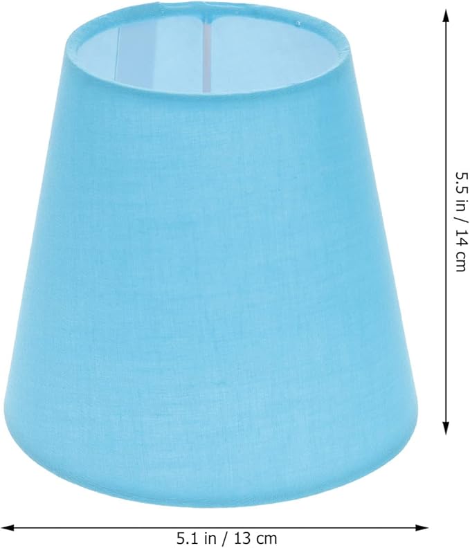 Lurrose Chandelier Fabric Lampshade Cloth Shade Wall Covers Replacement Shade for Table Floor Pendant, Blue Vintage Decor