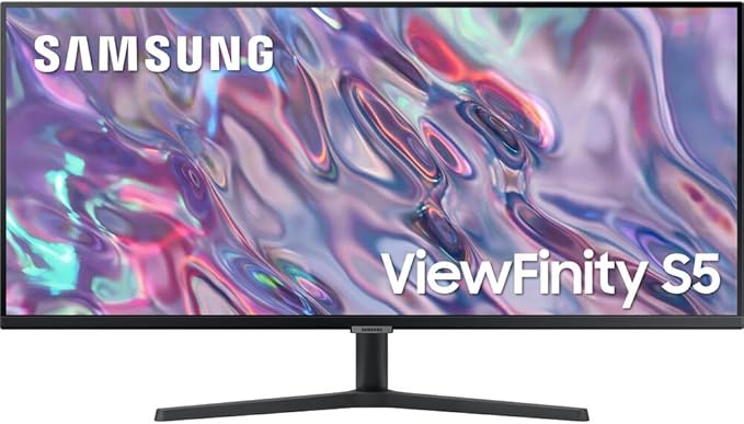 Samsung 34 inch ViewFinity S50GC Series 1440p HDR Ultrawide Monitor Bundle with Tech Smart USA Elite Suite 18, 2X 4K HDMI Cable & Deco Gear CPS Exclusive 26 Month Protection Pack (BEACH-CPS-26M500)