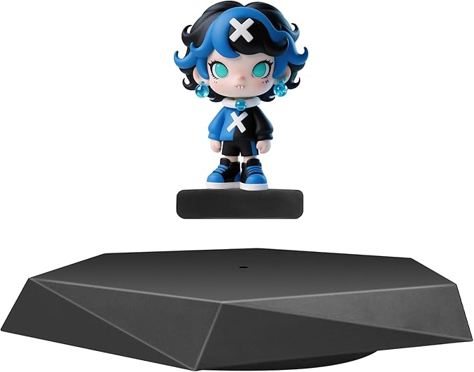 Levitating Display Stand,Magnetic Floating Display with Stand for Toys,Figures,Miniatures,360 Degree Miniature Automatic Rotating Stand,Levitating Decor for Home & Office,Birthday Gift,Christmas Gift,Futuristic Gadgets,Black