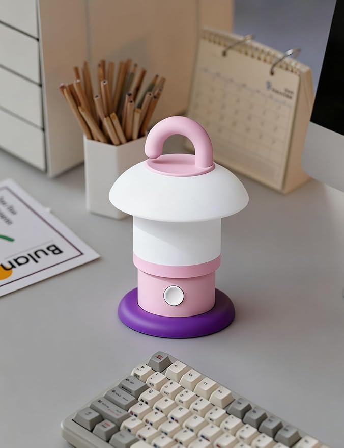 LED Night Light for Bedroom - Tap Control Table Lamp with 3 Brightness Levels, USB Rechargeable & Battery Powered Bedside Lamp for Kids and Nursery Christmas Gifts for Birthday