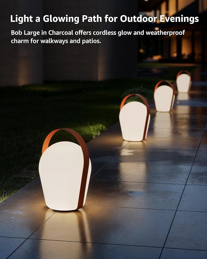 Outdoor Floor Lamp,Patio Lights Outdoor Waterproof,Cordless Lamp for Patio Decor,IP65 Waterproof Lamp,2200mAh Rechargeable Li-ion Battery Outdoor Lantern,Outdoor Table Decor,Terra Cotta,Large