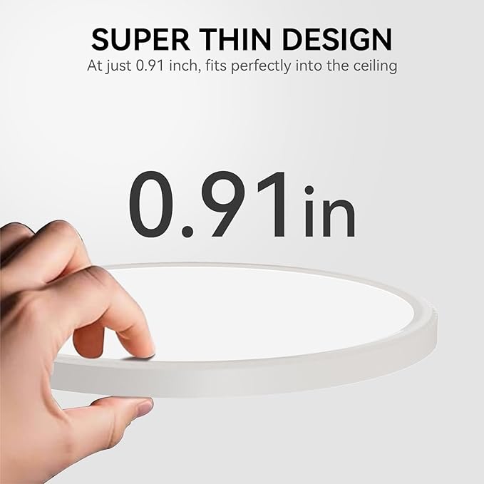 MODERN 4-Pack Super Thin 9inch 2800lm Flush Mount LED Ceiling Light White, 5000K Daylight, Ceiling Light Surface Mount for Bedroom, Living Room, Dining Room, Garage, Office
