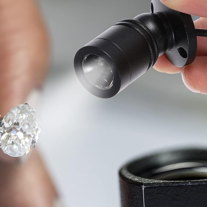 Uonlytech USB Powered Small Led Spotlight for Jewelry Showcase Indoor Miniature Adjustable Angle Spot Light for Display Cabinet Portable and Energy Efficient