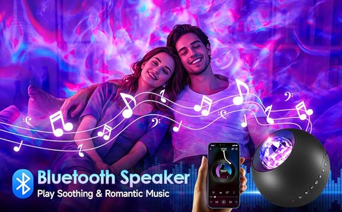 OneFire Galaxy Projector with Gifts Box/240 Lighting Modes/15 White Noise/Bluetooth Music Galaxy Projector for Bedroom Adults,Teen Stuff Room Lighting Bedroom Decor for Teen Girls&Teenage Boy Gifts