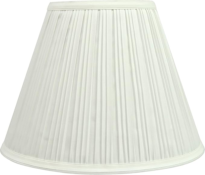 Aspen Creative 59101A Empire Uno Lamp Shade in Powder White, 5" Top x 10" Bottom x 8" Slant Height, Slip UNO 33mm