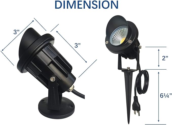 LED Outdoor Spotlight Flag Light 120V 10W Waterproof Spot Lights for Yard Flagpole House Tree Plug in Christmas Landscape Lighting (10W, Warmwhite)