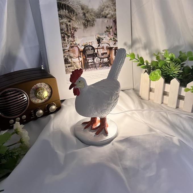 Chicken Egg lamp, LED 3D Hen Egg Lamp Cute Night Light, Resin Chicken Eggs Night Light with USB for Study Room Decoration, Easter, Christmas, Birthday Gifts