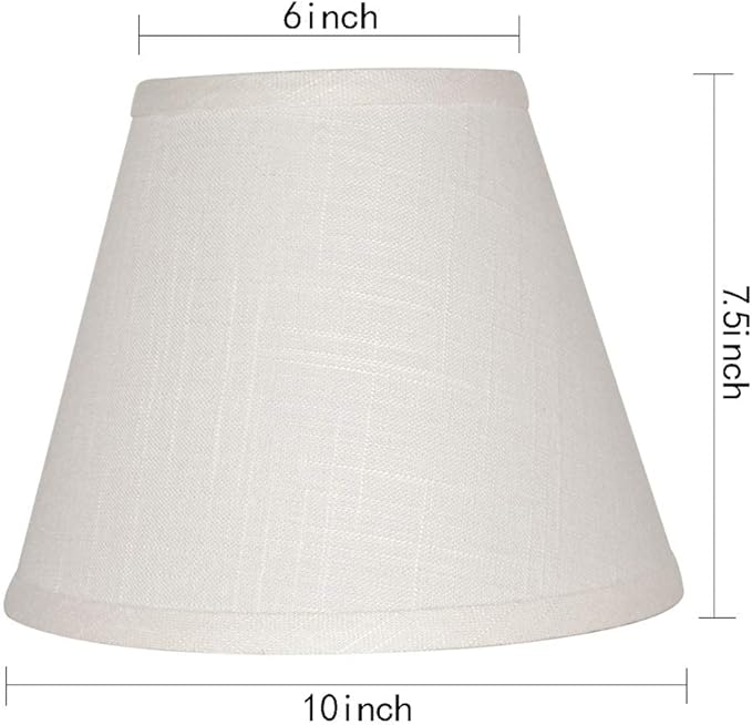 Tootoo Star Barrel White Small Lamp Shade for Table Floor Lamps Replacement, 6x10x7.5 Inch, Fabric Cloth, Spider Model (white)