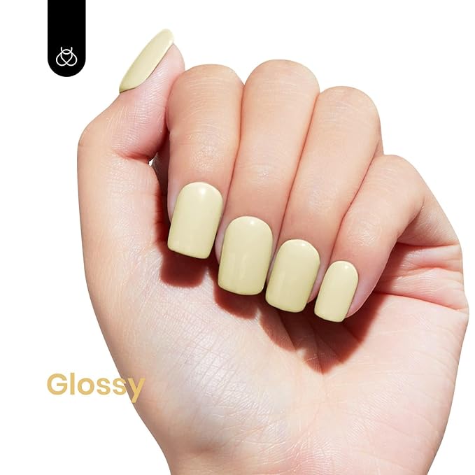 Beetles Pastel Yellow Gel Polish - Lemon Cheese 15ML/0.51Fl Oz, Yellow Gel Nail Polish, Soak Off UV LED Lamp Pastel Nails Art, Long-Lasting Manicure Salon DIY Home Easter Spring Nails