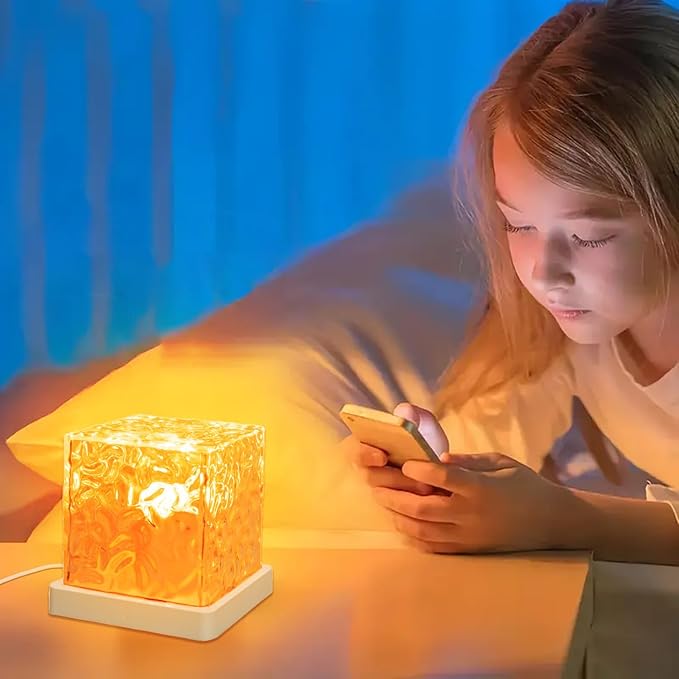Ocean Wave Projector Light, Ambient Lighting Luminorthe Cube Northern Lights Projector with 16 Colors and Dynamic Ripple Effect for Living Room Bedroom Decor, Christmas Gifts for Teens
