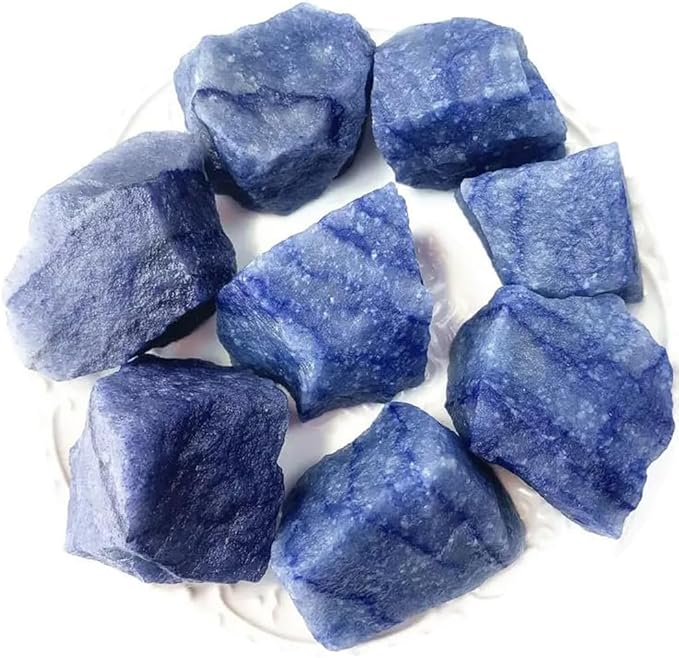 Zenkeeper 1 Lb Large Rough Blue Aventurine Stone, Natural Blue Aventurine Crystal Stone Mineral Specimen Gemstone Healing Crystals and Stones