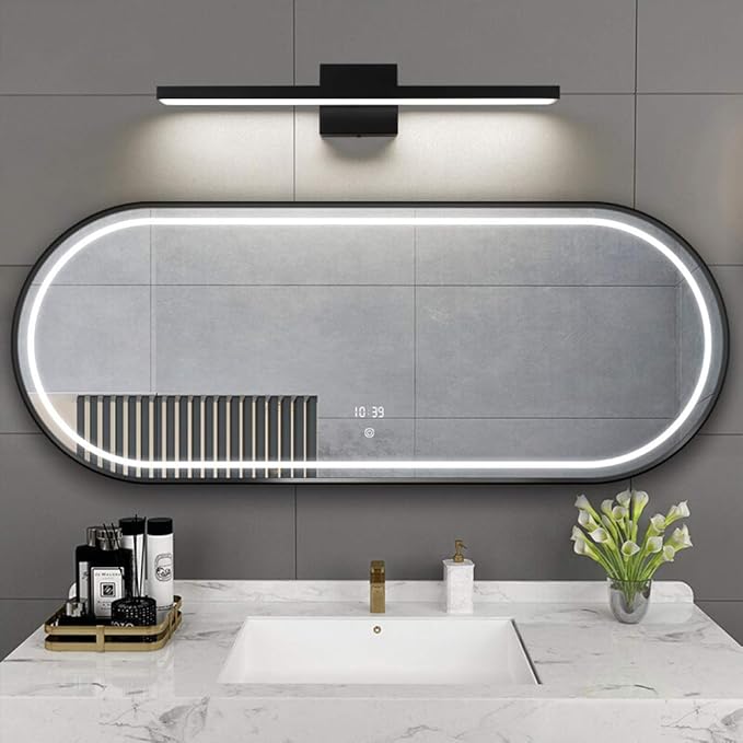 Ralbay 24 inch Modern LED Black Vanity Light 20W Frosted Aluminum for Bathroom Vanity Lighting Fixtures Natural White 4500K