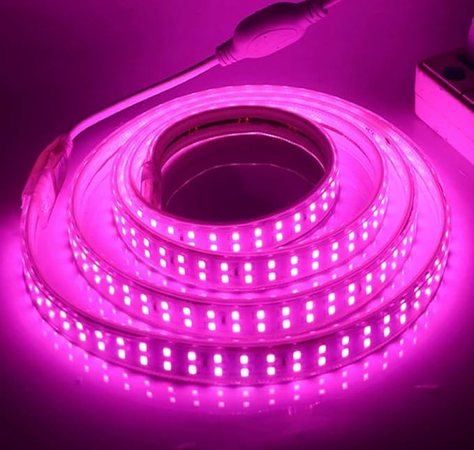 SUYOOULIN LED Strip Lights, High Voltage AC110V-130V 164ft/50m Super Bright 200000LM Waterpoof IP68 2835 180 LEDs/m LED Light Strips for Home Garden Outdoor Decoration(Pink)