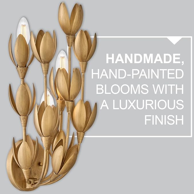 Hinkley Flora Medium Sconce, Burnished Gold
