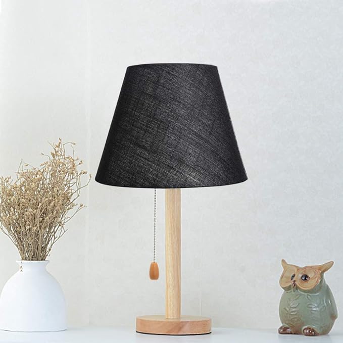 TOOTOO STAR Barrel Black Small Lamp Shade for Table Floor Lamps Replacement, 6x10x7.5 Inch, Fabric Cloth, Spider Model (black)