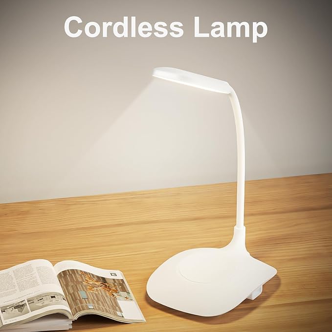 LED Desk Lamp with Touch Control Dimmable, Office Desk Light Office Lamp with Adjustable Gooseneck Table Lamp, Flexible Goose Neck Study Lamps, Reading Lamp Table Lamp for Bedroom Bedside