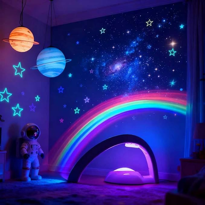Rainbow Led Lights - USB Power Supply Rainbow Projector Night Light Projector for Bedroom and Children Gift