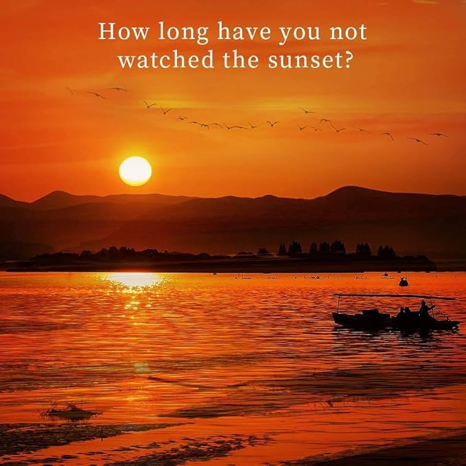 Eternal Sunset Projection LampRomantic Display in Party Bedroom Living Room, Sunset Projector for Living Room Bedroom Hotel Restaurant Decor Live Stream Ins Photography TikTop (Sunset)