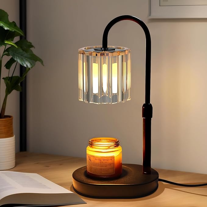 Lukasa Candle Warmer Lamp, with Timer Dimmer Adjustable Height, Home Decor, Room Decor, Wax Melt Warmer for Candles, Gifts for Mom, Birthday Gifts for Women