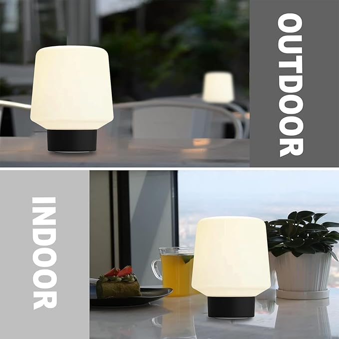 CordlessCute Outdoor Warterproof,Dimmable,Touch Control,Adjustable Brightness and Color Temperature,LED Memory Function,Rechargeable Table Lamp,Desk Lamp, Bedroom Bathroom Patio Camping