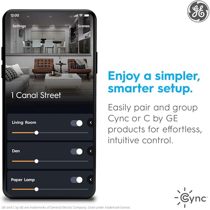 Cync GE Dynamic Effects Indoor Hexagon WiFi Smart LED Color Changing Lights, Wall Light Panels for Room Décor, Gaming Setup, Music Sync LED Wall Art, Works with Alexa and Google, 5 Panels