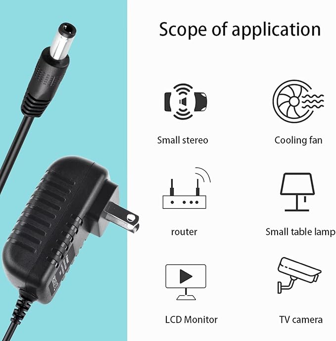 24V AC Adapter Charger Compatible with Govee H6078 RGBIC Floor Lamp LED Wi-Fi App Control Smart lamp Power Supply Cord Mains PSU