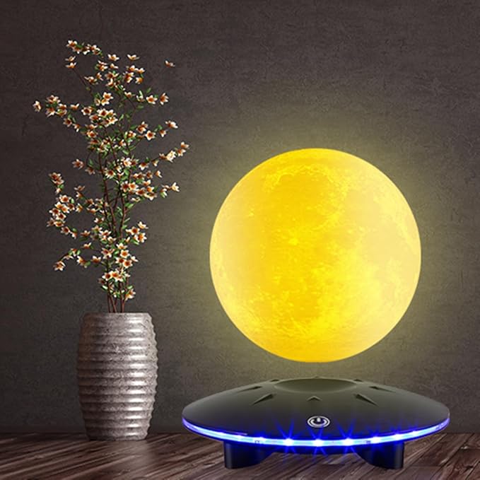 Magnetic Levitating Moon Lamp Rotating Floating Moon Lamp 16 Colors Moon Night Light Levitating Lamp Decorative Lights for Room