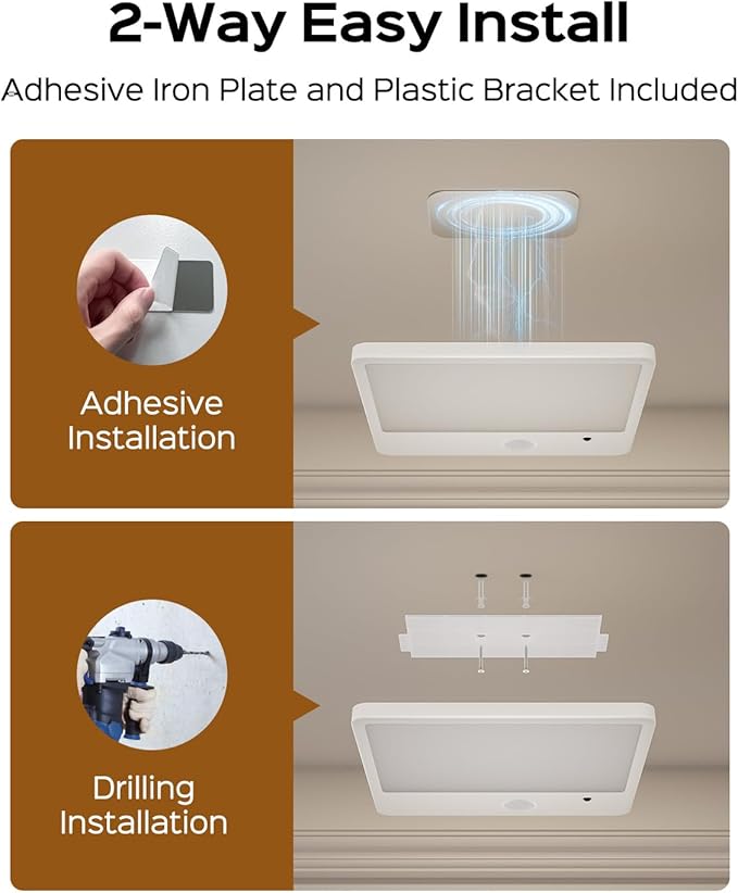 JACKYLED New Upgraded Rechargeable Motion Sensor Ceiling Light with Remote,8000mAh Magnetic Wireless Ceiling Lights Battery Operated,Closet Light,LED Shower Lights for Stairs Pantry Hallway Porch