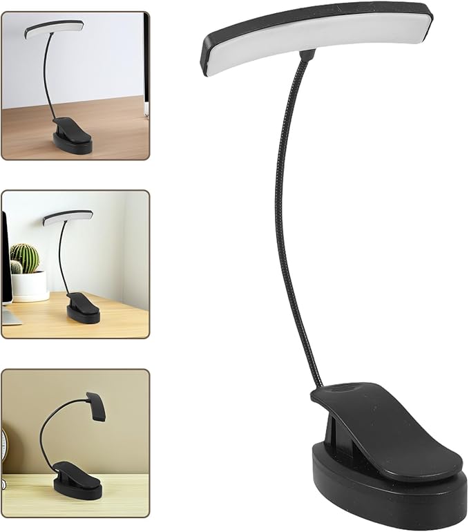 LED Clip on Piano Light, Adjustable Black Clip Lamps for Music Stand, Portable LED Desk Lamp for Piano Sheet Music, Eye Protection Reading Light for Students and Musicians