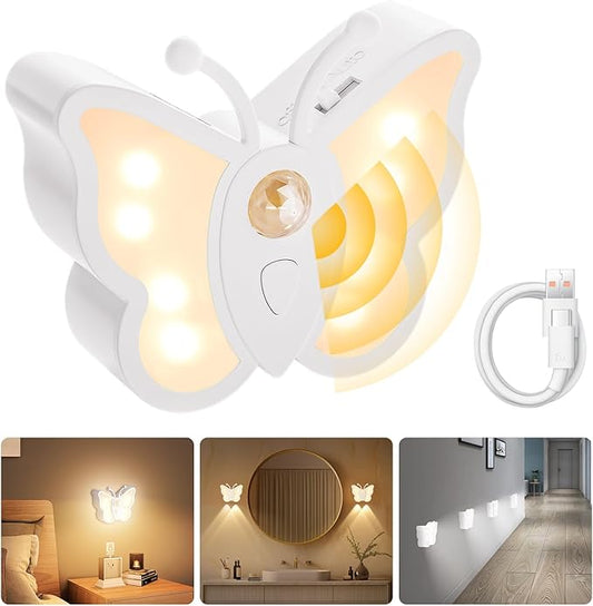 LOFTEK Motion Sensor Night Light, Rechargeable Stair Lights, Wireless with Magnetic Stick on Wall Light for Hallway, Bathroom, Bedroom, Kitchen, Portable for Outdoor Camping, Warm White, 1 Pack