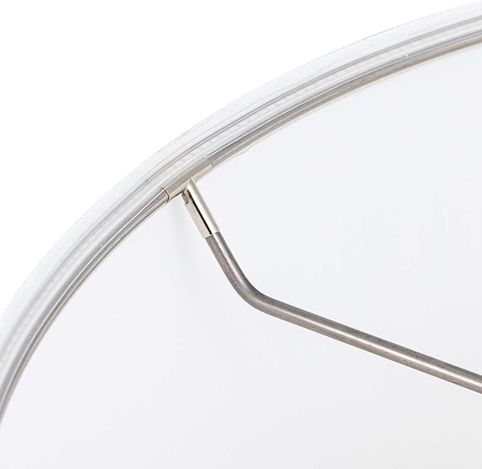 Wellmet White Set of 2 Drum Lampshades, Easy Assembly Required 16" Top x 16" Bottom x 12" High Replacement Lamp Shades, Fabric Lampshades for Table Lamps Floor Lamps, Metal Spider Fitter