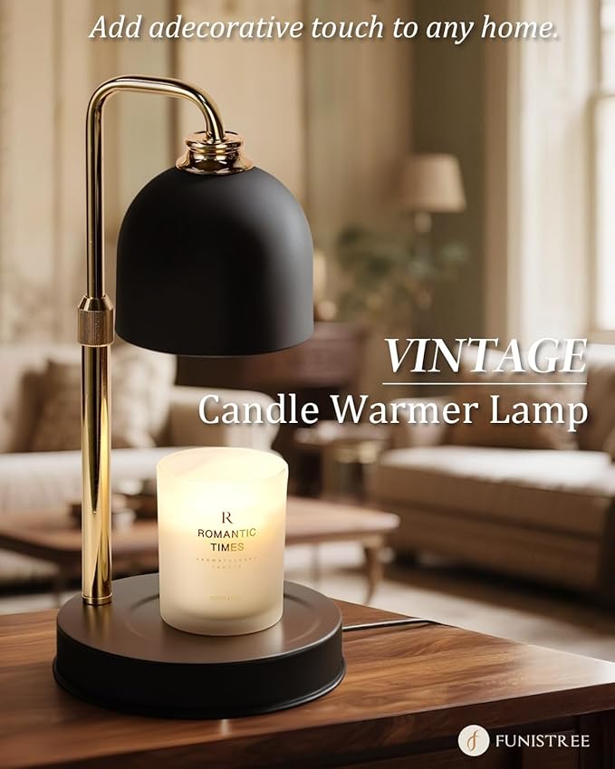 Candle Warmer Lamp with Timer & Dimmable Brightness, House Warming Gifts New Home, Candle Warming Lamp Gifts for Anniversary, Birthday Gifts for Women Mom, Flameless Wax Melt Warmer for Jar Candles