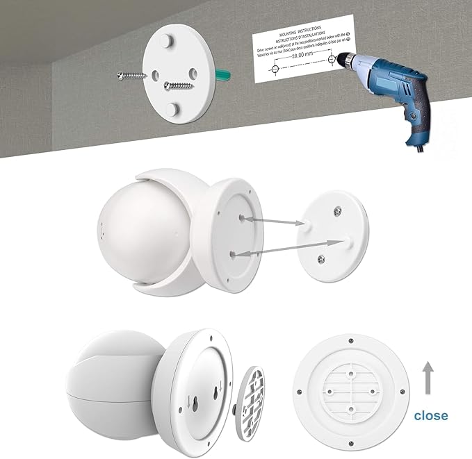 BIGLIGHT Battery Operated Motion Sensor Spotlight, Wireless LED Flood Light Indoor Outdoor, Super Bright Waterproof Security Lighting, Motion Uplight for Wall Front Door Shed Hallway, 200 Lumens