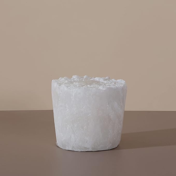 Nature Crystal Passive Diffuser Stone Essential Oil Diffuser Hand Carved Selenite Stone Diffuser - Perfect for Meditation Reflection Bedroom Decoration (1 Piece, Cylinder Diffuser)