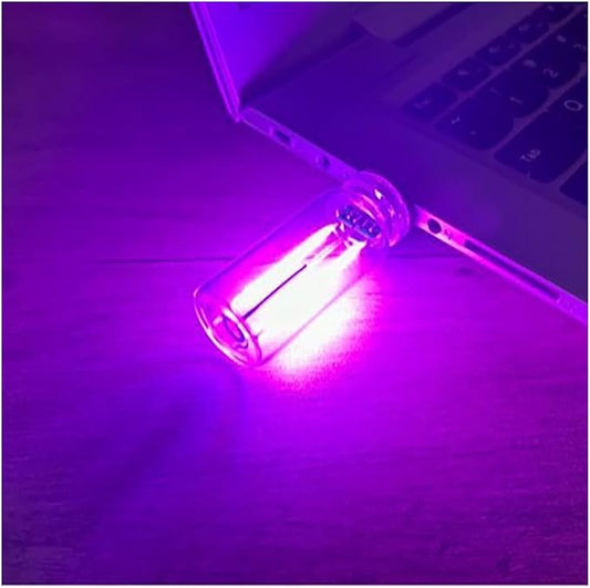 Retro USB LED Night Light, Touch Control Multi-Color Ambient Lights with Purple Color for Car, Bedroom